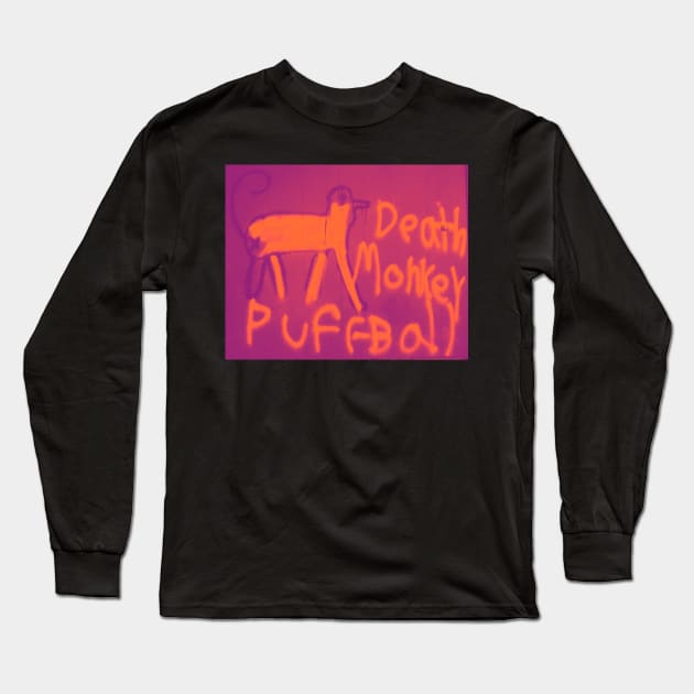 Death Monkey Puffball Magenta Long Sleeve T-Shirt by Death Monkey Puffball